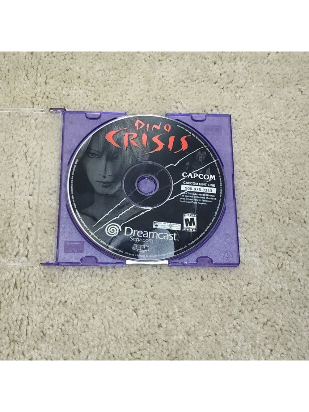 Sega Dreamcast Dino Crisis Capcom Survival Horror T-1217N / Tested Works